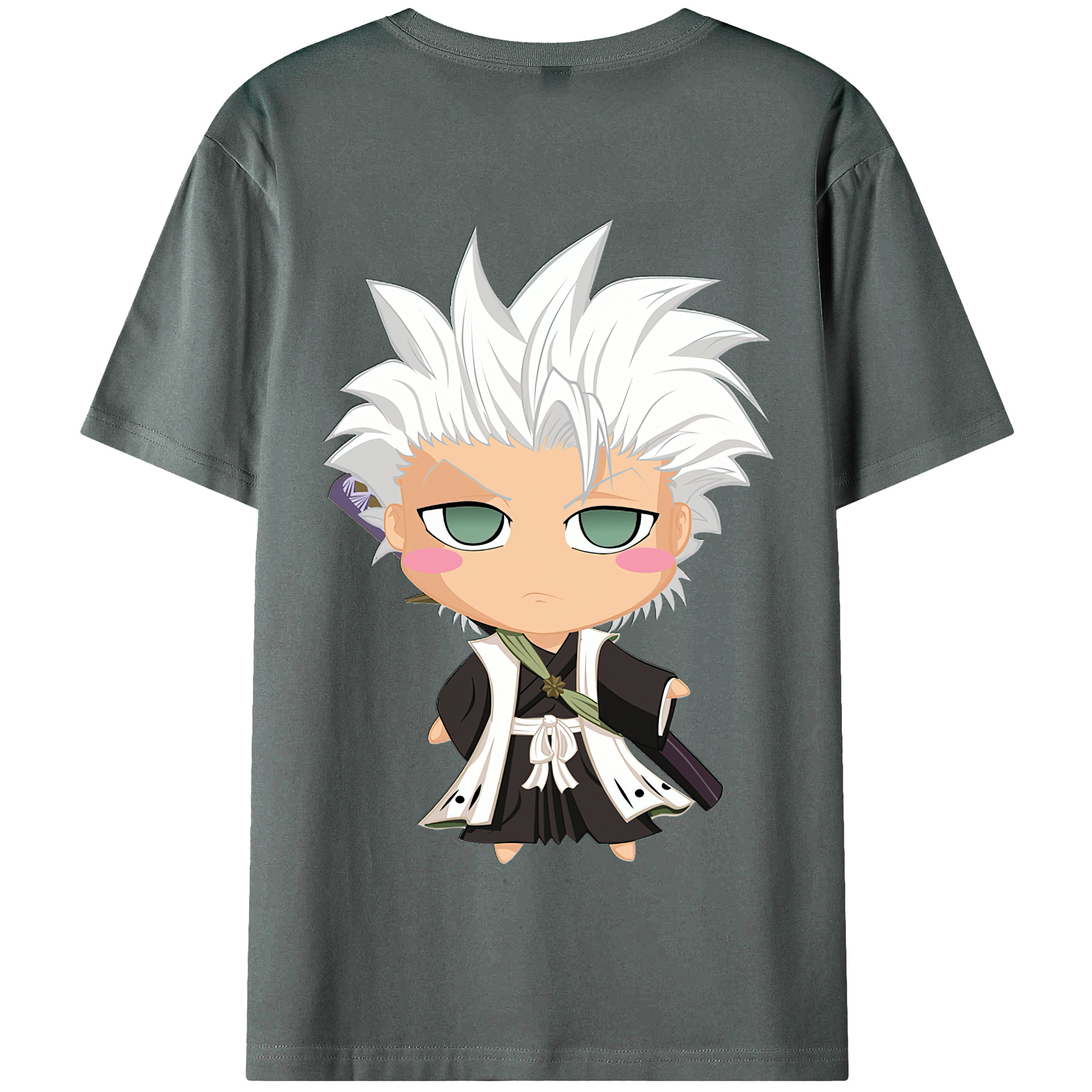 （画像用） ブリーチ 日番谷冬獅郎（ひつがや とうしろう） BLEACH Hitsugaya Toushirou 綿100％半袖Tシャツ（背面プリント）